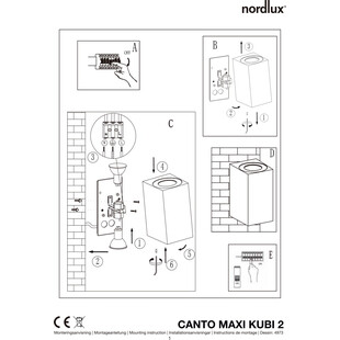 Kinkiet zewnętrzny Nordlux Canto Maxi Kubi 2 biały | Sklep z lampami