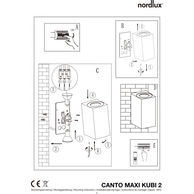 Kinkiet zewnętrzny Nordlux Canto Maxi Kubi 2 biały | Sklep z lampami