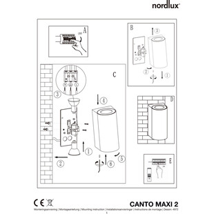 Kinkiet zewnętrzny Nordlux Canto Maxi 2 - Mosiądz | Sklep z Lampami