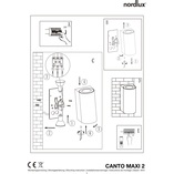 Kinkiet zewnętrzny Canto Maxi 2 Nordlux - Stal Nierdzewna