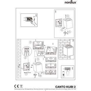Kinkiet zewnętrzny Nordlux Canto Kubi 2 | Stal nierdzewna