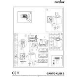 Kinkiet zewnętrzny Nordlux Canto Kubi 2 | Stal nierdzewna