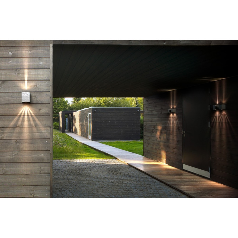 Kinkiet zewnętrzny Nordlux Canto Kubi 2 - Srebrny, LED, IP44