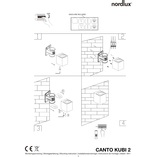 Kinkiet zewnętrzny Nordlux Canto Kubi 2 - Srebrny, LED, IP44