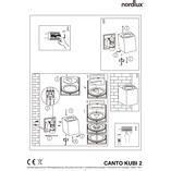 Kinkiet zewnętrzny Nordlux Canto Kubi 2 szary - Oświetlenie LED