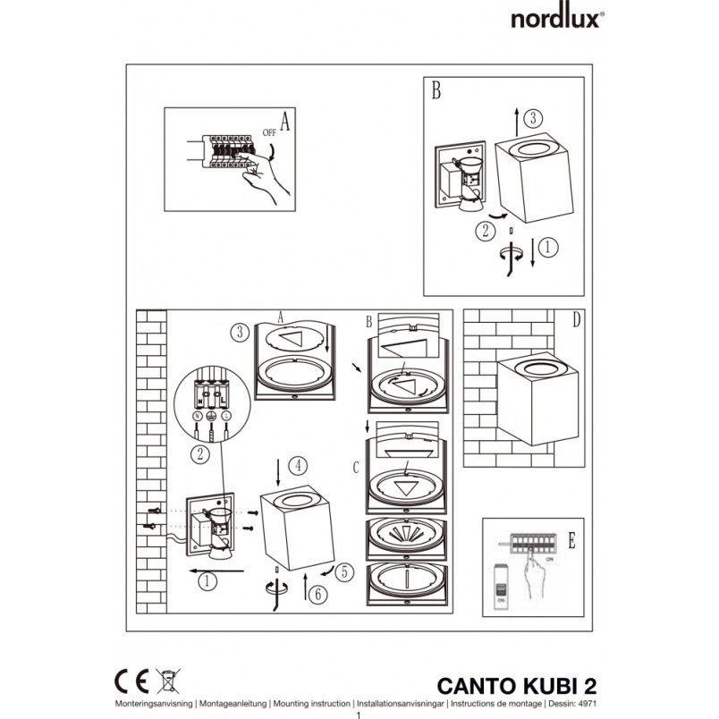 Kinkiet zewnętrzny Nordlux Canto Kubi 2 - Biały | Sklep