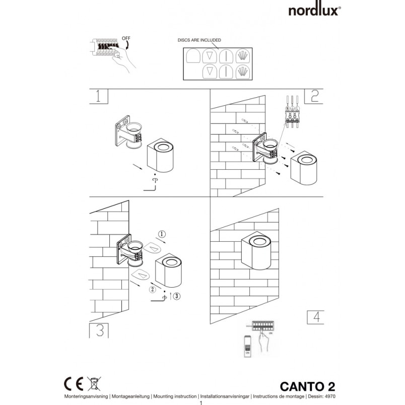 Kinkiet zewnętrzny Canto 2 Nordlux - Stal galwanizowana