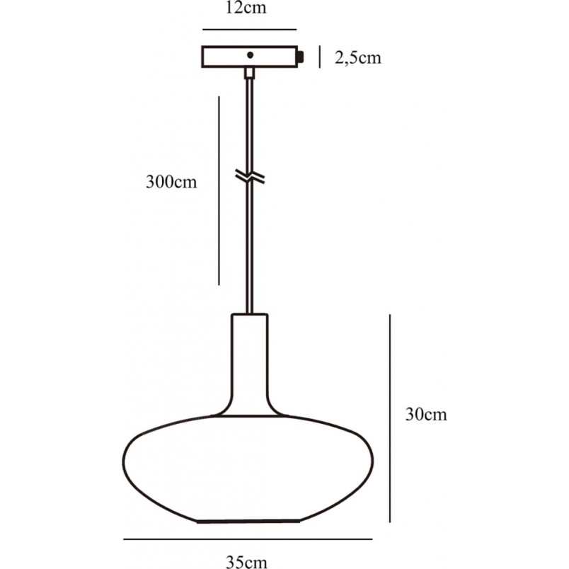 Lampa wisząca Alton czarna Nordlux | Szkło, E27, 35cm