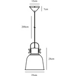 Lampa Wisząca Industrialna Adrian | Nordlux | Czarna