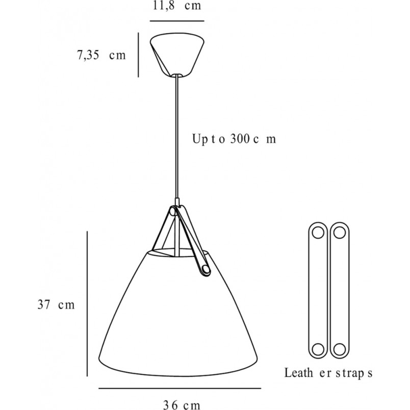 Lampa wisząca Strap beżowa - Skandynawski design | Design For The People