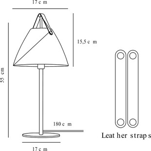 Lampa stołowa Strap czarna | Design For The People | Kup online
