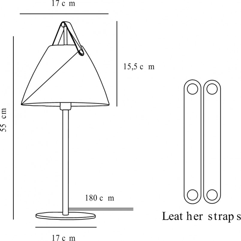 Lampa stołowa Strap czarna | Design For The People | Kup online