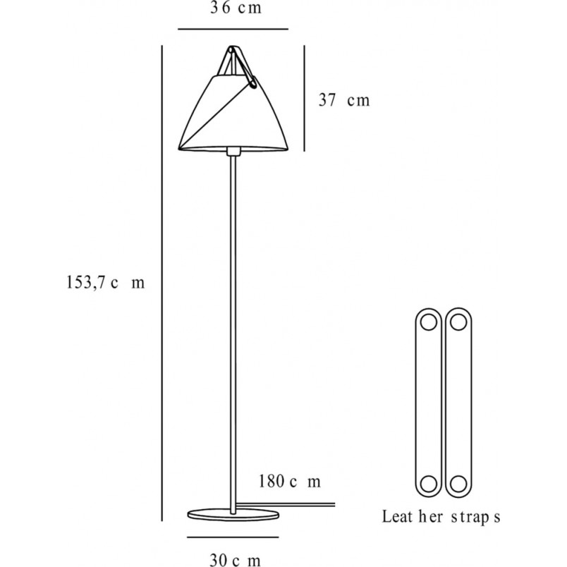 Lampa podłogowa Strap 36 biała | Design For The People