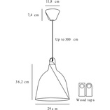 Lampa wisząca Moku | Szara, Skandynawska | Design For The People