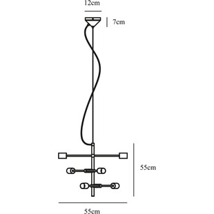 Lampa Wisząca Industrialna Josefine | Nordlux | Czarny Mat / Mosiądz