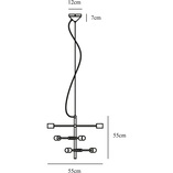 Lampa Wisząca Industrialna Josefine | Nordlux | Czarny Mat / Mosiądz