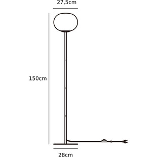 Lampa podłogowa Alton - Nordlux | Szkło dymione, czarny