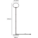 Lampa podłogowa Alton - Nordlux | Szkło dymione, czarny