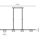 Lampa wisząca LED Clyde czarna 115cm | Nordlux