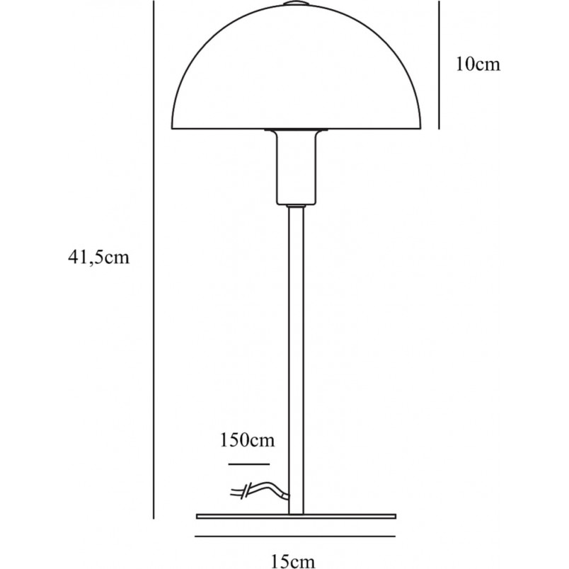 Lampa stołowa Nordlux Ellen - szklany klosz, stal szczotkowana