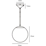 Lampa wisząca Grant Nordlux - Szkło biało-mosiężne | Sklep