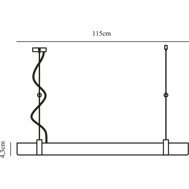 Lampa LED Lilt Nordlux | Nowoczesna lampa wisząca czarna 115cm