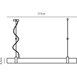 Lampa LED Lilt Nordlux | Nowoczesna lampa wisząca czarna 115cm