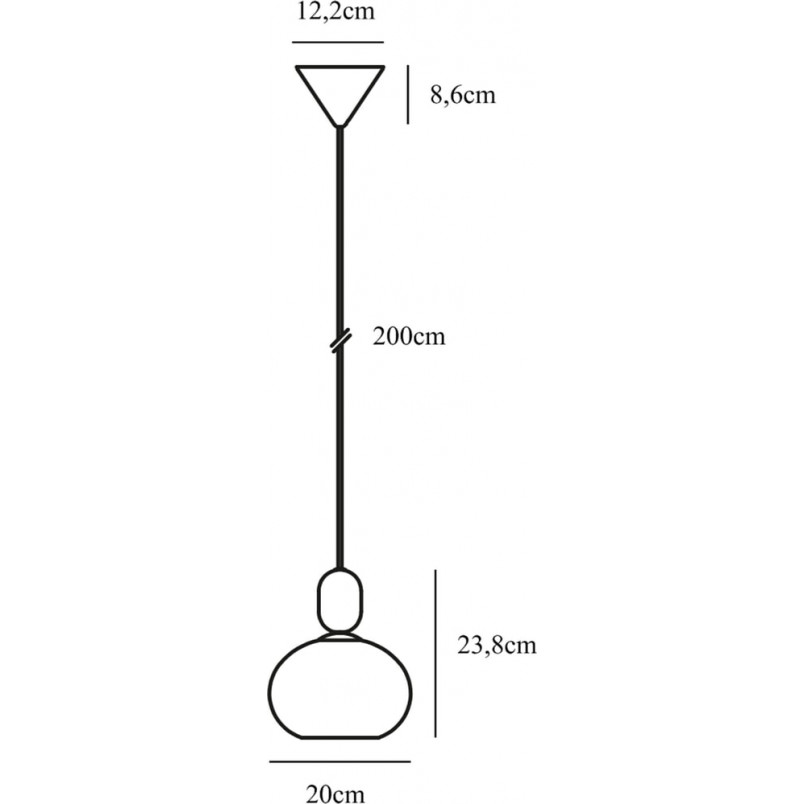 Lampa wisząca Nordlux Notti - szklana, szara, 20cm | Sklep z lampami