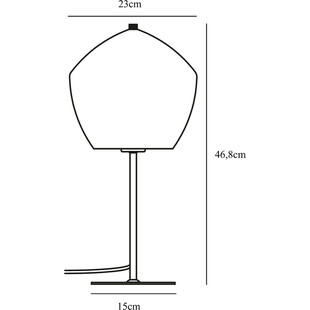 Lampa stołowa szklana Orbiform Nordlux - Mosiądz, Dymione Szkło