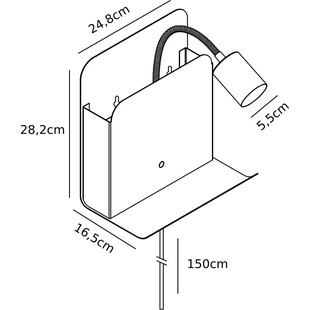 Kinkiet z półką i USB Roomi biały Nordlux - Oświetlenie LED
