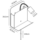 Kinkiet z półką i USB Roomi biały Nordlux - Oświetlenie LED