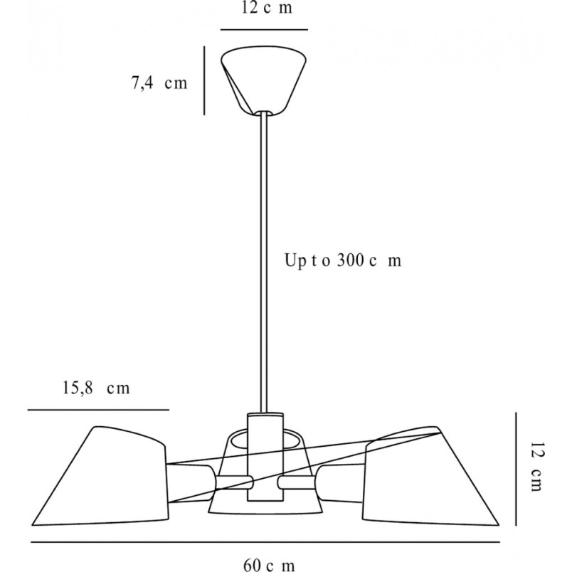 Lampa wisząca Stay III czarna 60cm - Design For The People