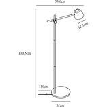 Lampa podłogowa Theo czarna - Nordlux | Skandynawski design