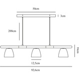 Lampa wisząca Theo III czarna | Nordlux - Skandynawski design
