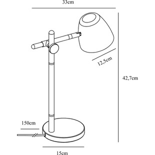 Lampa biurkowa skandynawska Theo czarna | Nordlux