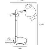 Lampa biurkowa skandynawska Theo czarna | Nordlux