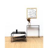 Stolik industrialny kwadratowy 70cm czarny | NG Design
