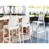 Krzesło barowe Maya Bar Siesta - Białe, 75cm - Komfort i styl