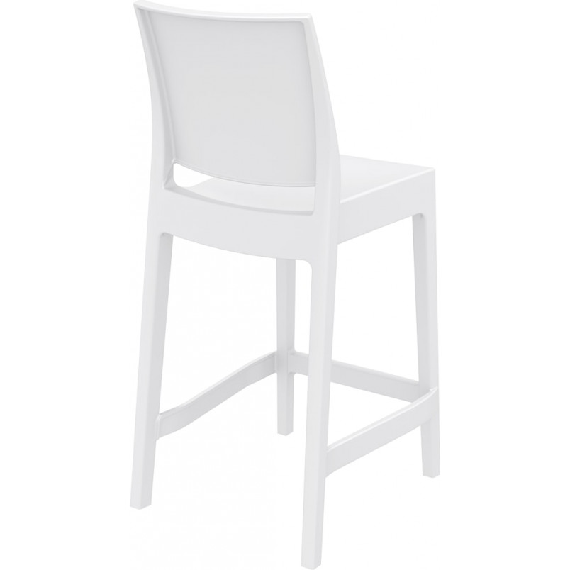Krzesło barowe Maya Bar Siesta - Białe, 65cm | Kup teraz!