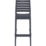 Krzesło barowe Ares Siesta | Ciemnoszare, plastikowe, 75cm