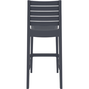 Krzesło barowe Ares Siesta | Ciemnoszare, plastikowe, 75cm