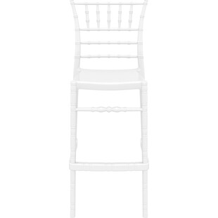 Krzesło barowe glamour Chiavari Siesta - Białe, 75cm