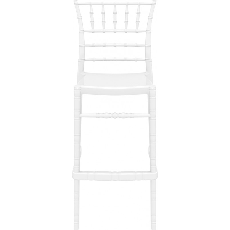 Krzesło barowe glamour Chiavari Siesta - Białe, 75cm