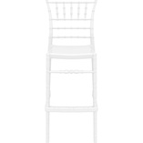 Krzesło barowe glamour Chiavari Siesta - Białe, 75cm