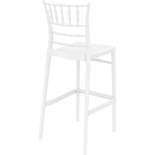 Krzesło barowe glamour Chiavari Siesta - Białe, 75cm