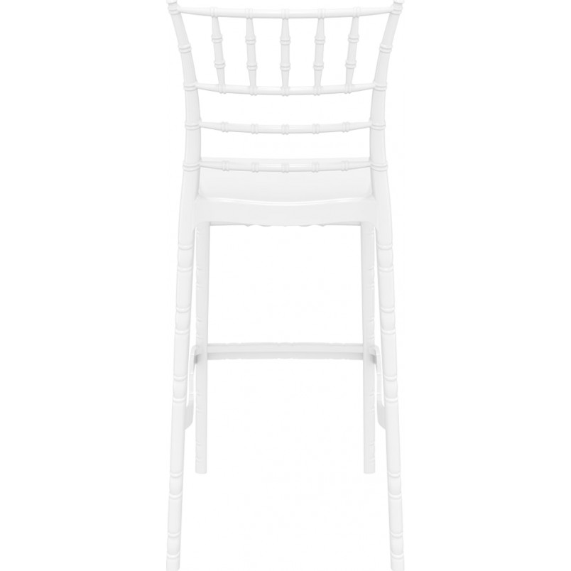 Krzesło barowe glamour Chiavari Siesta - Białe, 75cm