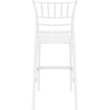 Krzesło barowe glamour Chiavari Siesta - Białe, 75cm