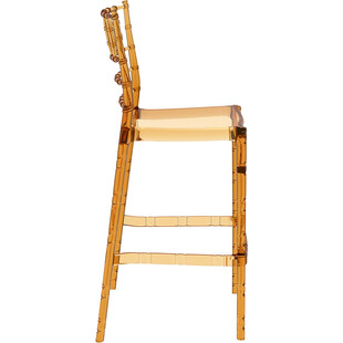 Krzesło barowe glamour Chiavari Siesta | Bursztynowe, przezroczyste