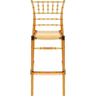 Krzesło barowe glamour Chiavari Siesta | Bursztynowe, przezroczyste