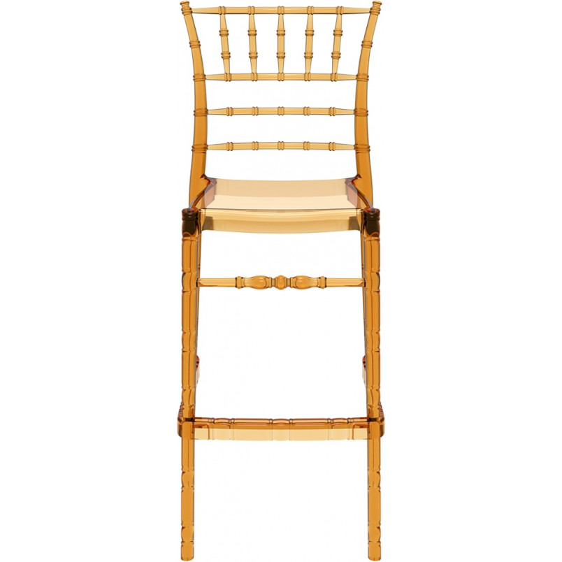 Krzesło barowe glamour Chiavari Siesta | Bursztynowe, przezroczyste
